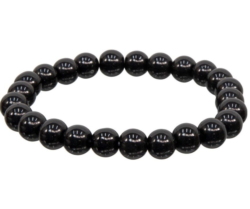 Black Obsidian Bracelet - elastic band - LIMITED AVAILABILITY - ORDER NOW!