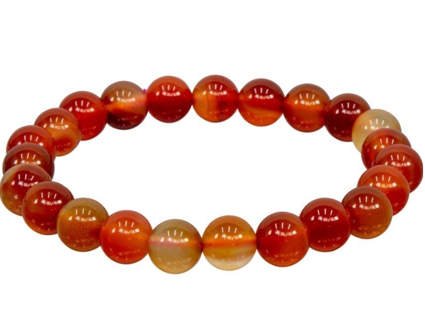 Brown and Red Agate Bracelet - elastic band - LIMITED AVAILABILITY - ORDER NOW!